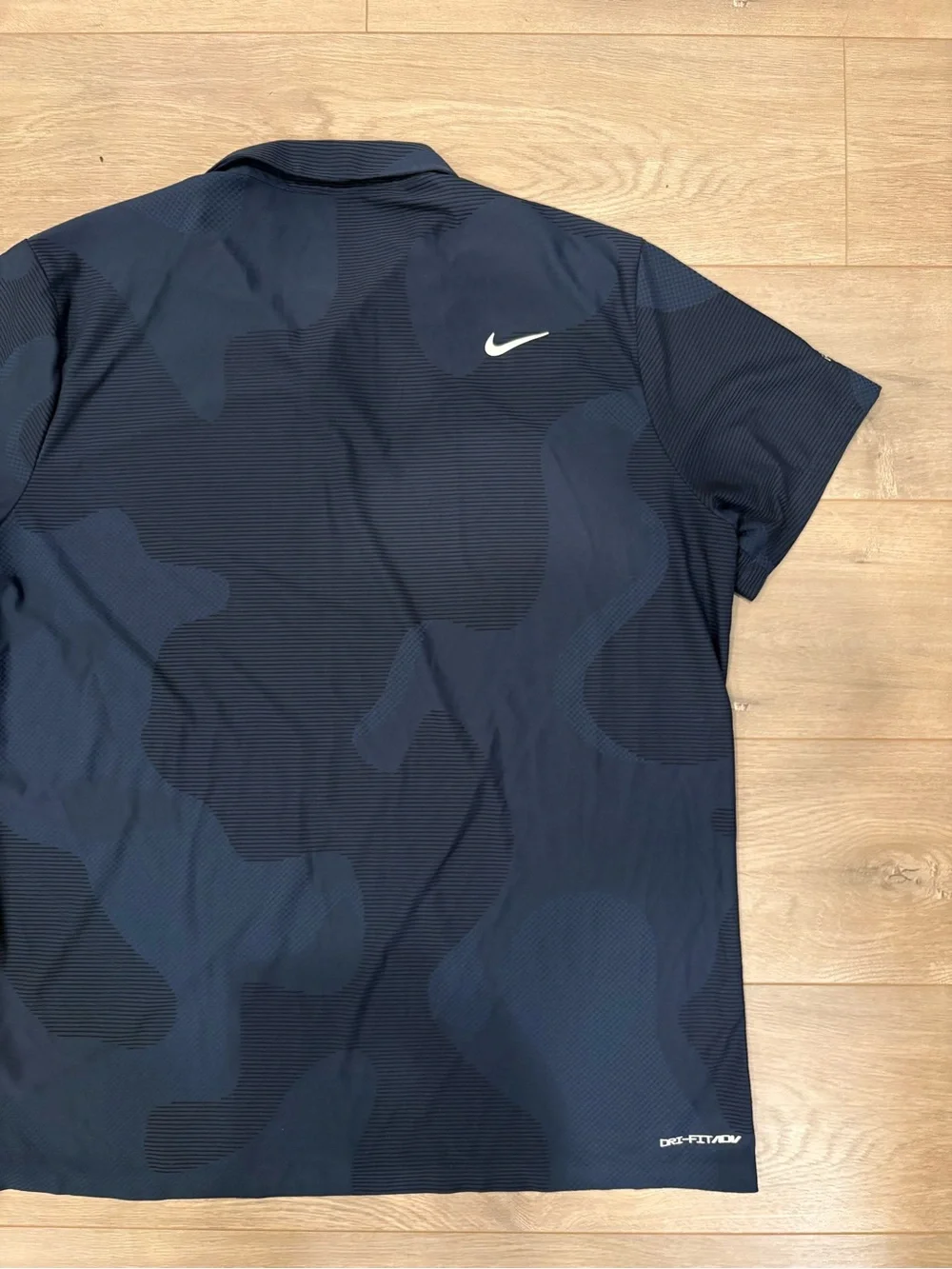 Nike x Malbon Golf Dri Fit ADV Tour Polo Shirt XXL Blue Camo